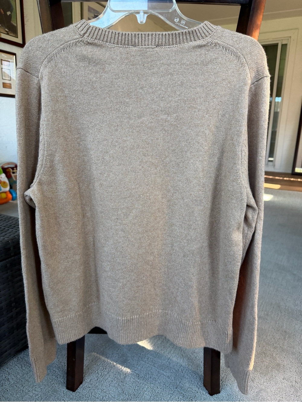 Talbots Horse Intarsia Sweater Women’s Large Equestrian Beige Crew Neck Knit - Picture 6 of 6